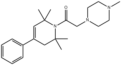 1,2,3,6-Tetrahydro-1-[(4-methyl-1-piperazinyl)acetyl]-4-phenyl-2,2,6,6-tetramethylpyridine Struktur