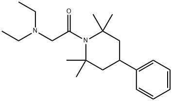 1-(N,N-Diethylglycyl)-4-phenyl-2,2,6,6-tetramethylpiperidine Struktur