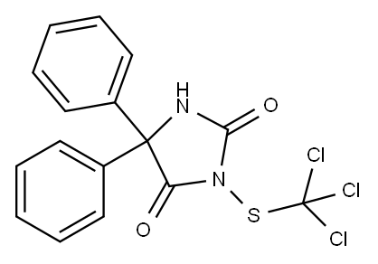5,5-Diphenyl-3-(trichloromethylthio)hydantoin Struktur