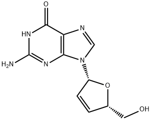 2',3'-Didehydro-2',3'-dideoxyguanosine Structure