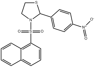 Thiazolidine, 3-(1-naphthalenylsulfonyl)-2-(4-nitrophenyl)- (9CI) Structure