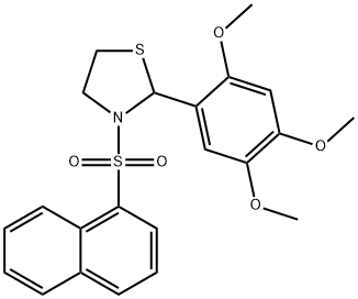 Thiazolidine, 3-(1-naphthalenylsulfonyl)-2-(2,4,5-trimethoxyphenyl)- (9CI) Structure
