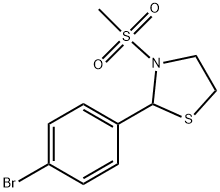 Thiazolidine, 2-(4-bromophenyl)-3-(methylsulfonyl)- (9CI) Structure