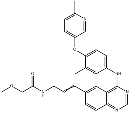 CP-724714|2-甲氧基-N-[3-[4-[[3-甲基-4-[(6-甲基-3-吡啶基)氧基]苯基]氨基]-6-喹唑啉基]-2-丙烯-1-基]乙酰胺