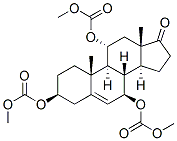 Androst-5-en-17-one, 3,7,11-tris[(methoxycarbonyl)oxy]-, (3beta,7beta,11alpha)- (9CI) Structure