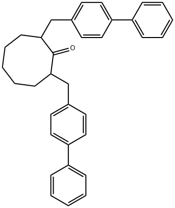 Cyclooctanone, 2,8-bis((1,1'-biphenyl)-4-ylmethyl)- Struktur