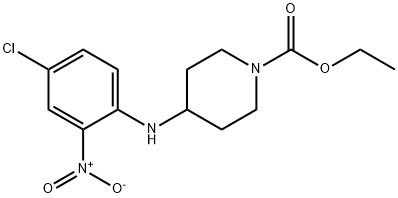 4-[(4-クロロ-2-ニトロフェニル)アミノ]-1-ピペリジンカルボン酸エチル 化学構造式
