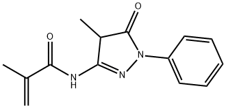 N-(4,5-dihydro-4-methyl-5-oxo-1-phenyl-1H-pyrazol-3-yl)methacrylamide  Struktur