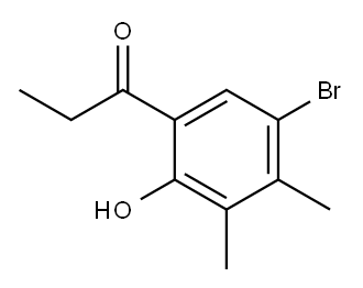 1-(5-bromo-2-hydroxy-3,4-dimethyl-phenyl)propan-1-one Structure