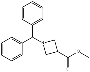 1-二苯甲基氮杂环丁烷-3-甲酸甲酯 结构式