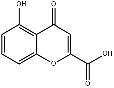 5-HYDROXY-4-OXO-4H-CHROMENE-2-CARBOXYLIC ACID Struktur
