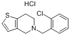Ticlopidine hydrochloride Structure
