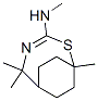 N,1,5,5-tetramethyl-2-thia-4-azabicyclo[4.2.2]dec-3-en-3-amine Struktur