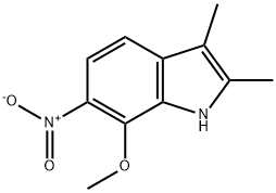 7-Methoxy-2,3-dimethyl-6-nitro-1H-indole Struktur