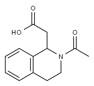 (2-乙酰基-1,2,3,4-四氢异奎宁-1-YL)乙酸, 53921-74-7, 结构式