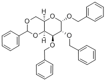 BENZYL 4,6-O-BENZYLIDENE-2,3-DI-O-BENZYL-ALPHA-D-GALACTOPYRANOSIDE Struktur