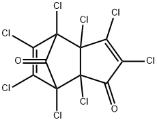 2,3,3a,4,5,6,7,7a-Octachloro-3a,4,7,7a-tetrahydro-4,7-methano-1H-indene-1,8-dione Struktur