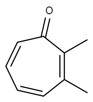 2,3-ジメチル-2,4,6-シクロヘプタトリエン-1-オン 化学構造式