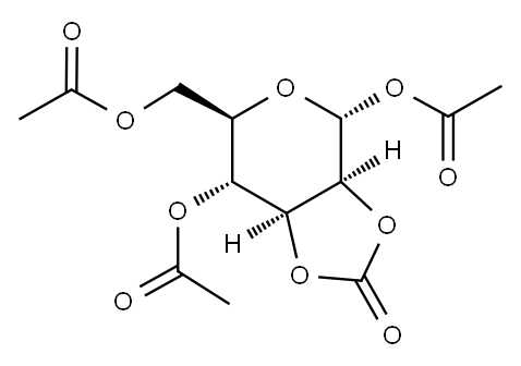 1,4,6-Tri-O-acetyl-a-D-mannopyranose 2,3-Carbonate, 53958-20-6, 结构式