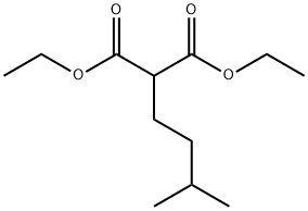 2-イソペンチルマロン酸ジエチル 化学構造式
