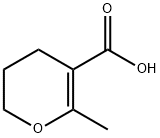 3,4-ジヒドロ-6-メチル-2H-ピラン-5-カルボン酸 化学構造式
