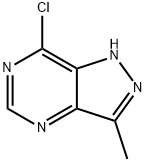 7-クロロ-3-メチル-1H-ピラゾロ[4,3-D]ピリミジン 化学構造式
