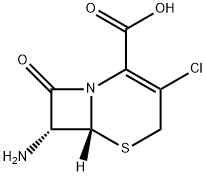 (7R)-7-アミノ-3-クロロセファム-3-エン-4-カルボン酸 化学構造式