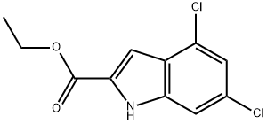 4,6-二氯吲哚-2-甲酸乙酯, 53995-82-7, 结构式
