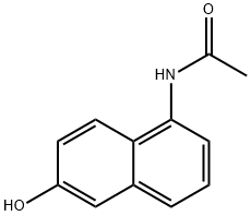 N-(6-ヒドロキシ-1-ナフチル)アセトアミド 化学構造式
