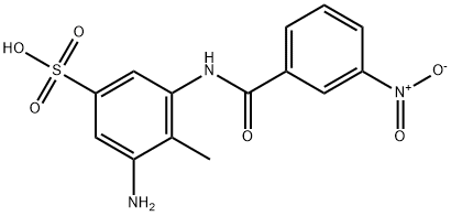 3-アミノ-4-メチル-5-[(3-ニトロベンゾイル)アミノ]ベンゼンスルホン酸 化学構造式