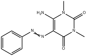 6-Amino-1,3-dimethyl-5-phenylazouracil 结构式