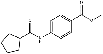 Benzoic acid, 4-[(cyclopentylcarbonyl)amino]-, methyl ester (9CI) Structure