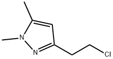 1H-Pyrazole,  3-(2-chloroethyl)-1,5-dimethyl- Struktur