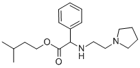 α-[[2-(1-ピロリジニル)エチル]アミノ]ベンゼン酢酸3-メチルブチル 化学構造式