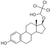 17β-(2,2,2-トリクロロ-1-ヒドロキシエトキシ)エストラ-1,3,5(10)-トリエン-3-オール 化学構造式