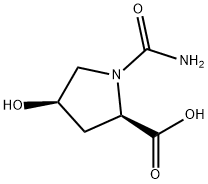 D-Proline, 1-(aminocarbonyl)-4-hydroxy-, cis- (9CI) Structure