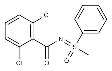 N-(2,6-Dichlorobenzoyl)-S-methyl-S-phenylsulfoximide Structure