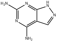 1H-ピラゾロ[3,4-D]ピリミジン-4,6-ジアミン 化学構造式