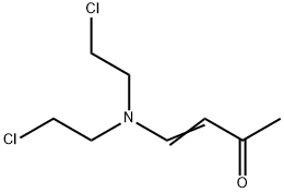 (E)-4-[bis(2-chloroethyl)amino]but-3-en-2-one Struktur