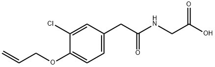 2-[[[3-Chloro-4-(2-propenyloxy)phenyl]acetyl]amino]acetic acid Struktur