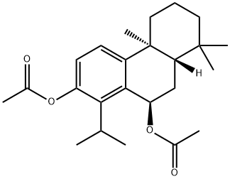 2,10-Phenanthrenediol, 4b,5,6,7,8,8a,9,10-octahydro-4b,8,8-trimethyl-1-(1-methylethyl)-, diacetate, (4bS,8aS,10R)- Struktur