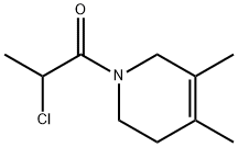 Pyridine, 1-(2-chloro-1-oxopropyl)-1,2,3,6-tetrahydro-4,5-dimethyl- (9CI) Struktur
