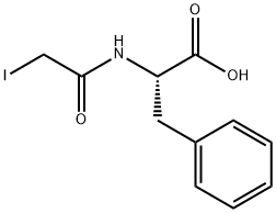 2-[(2-iodoacetyl)amino]-3-phenyl-propanoic acid Struktur
