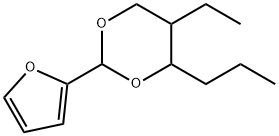 5-Ethyl-2-(2-furyl)-4-propyl-1,3-dioxane Struktur