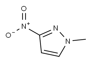 1-メチル-3-ニトロ-1H-ピラゾール 化学構造式