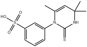 3-(2-Mercapto-4,4,6-trimethyl-1(4H)-pyrimidinyl)benzenesulfonic acid Struktur