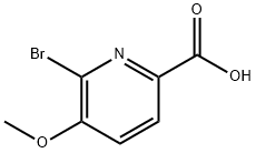6-溴-5-甲氧基-2-羧酸吡啶, 54232-43-8, 结构式