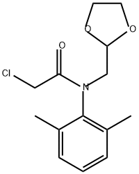 2-Chloro-N-(1,3-dioxolan-2-ylmethyl)-N-(2,6-dimethylphenyl)acetamide Struktur