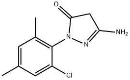 5-amino-2-(2-chloro-4,6-dimethylphenyl)-2,4-dihydro-3H-pyrazol-3-one  Struktur
