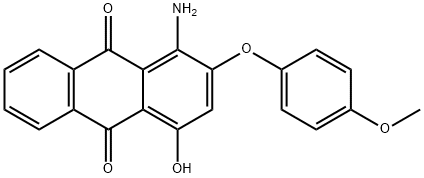 1-amino-4-hydroxy-2-(4-methoxyphenoxy)anthraquinone Struktur